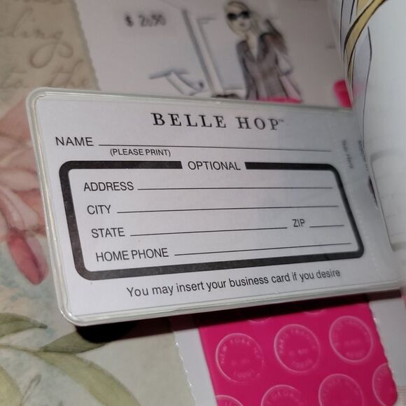 4- Belle Hop Pink Neon Luggage Tag - Picture 2 of 2